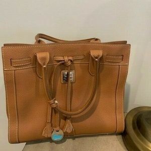 Dooney & Bourke East/West Leather Tassel Tote